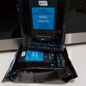 Men's Face & Body Wipes - 2 Pk